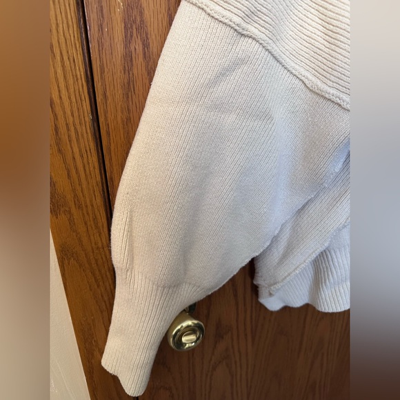 Free People Oversized Cream Tunic Sweater - Medium - Picture 10 of 12